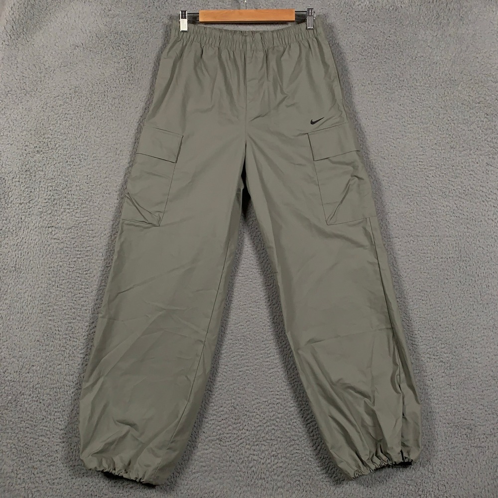 Nike Sportswear Essentials Cargo Pants Womens Small Olive/Gray Woven Ripstop S